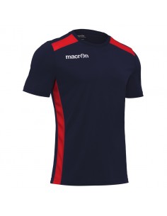 MAGLIA CALCIO SIRIUS MANICA CORTA - NAVY/ROSSO - MACRON