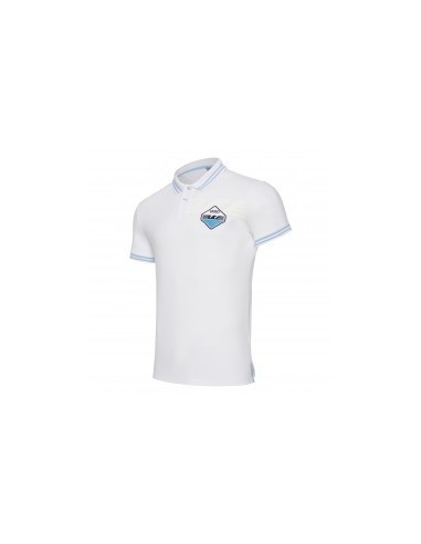 polo in cotone piquet bia/cel linea fan senior ss lazio 2017/18