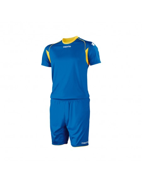 COMPLETO CALCIO MACRON VESTA SET MANICA CORTA - AZZURRO/GIALLO COMPLETO CALCIO MACRON VESTA SET MANICA CORTA - AZZURRO/GIALLO