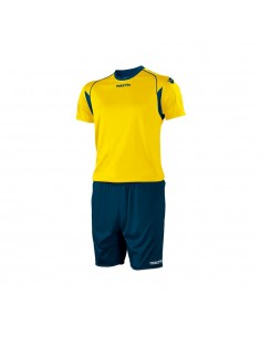 COMPLETO CALCIO MACRON VESTA SET MANICA CORTA - GIALLO/NAVY