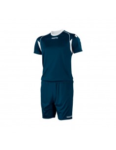 COMPLETO CALCIO MACRON VESTA SET MANICA CORTA - NAVY/BIANCO