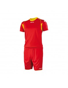 COMPLETO CALCIO MACRON VESTA SET MANICA CORTA - ROSSO/GIALLO