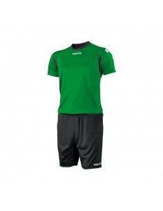 COMPLETO CALCIO MACRON VESTA SET MANICA CORTA - VERDE/NERO
