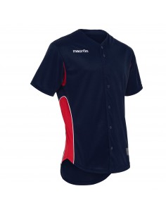 MAGLIA BASEBALL DEFENDER MACRON - NAVY/ROSSO